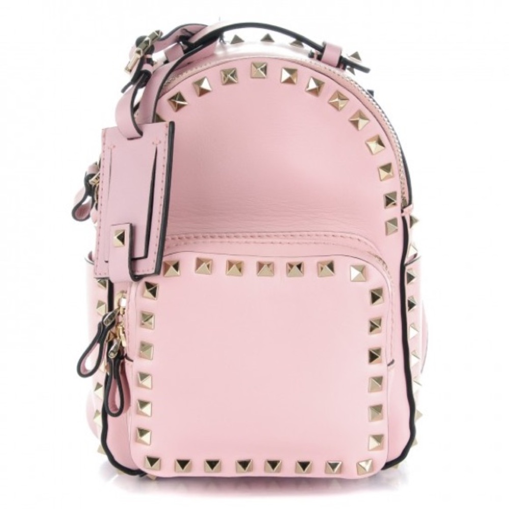 VALENTINO GARAVANI Calfskin Mini Rockstud Backpack Water Rose